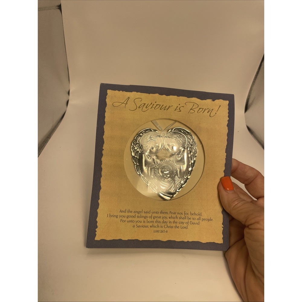 A Saviour Is Born "heart With Mary, Joseph, Baby Christmas Ornament . 2005